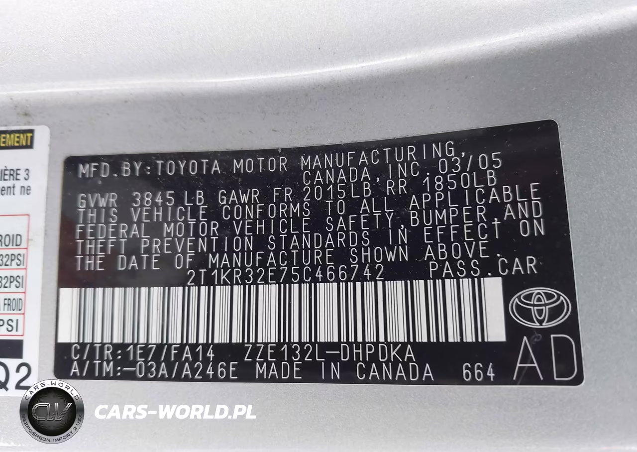 2005 Toyota Matrix VIN:2T1KR32E75C466742 - 9