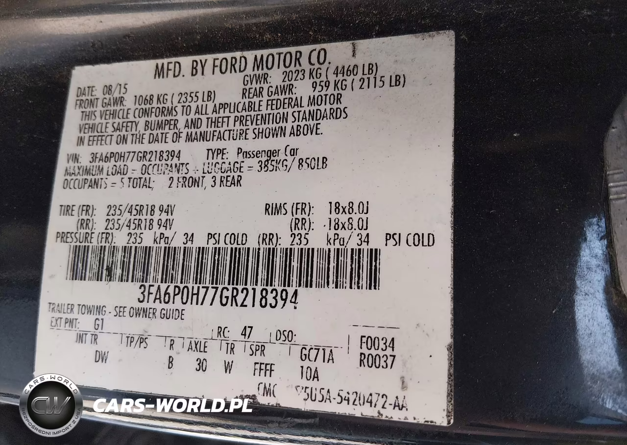 2016 Ford Fusion Se VIN:3FA6P0H77GR218394 - 9