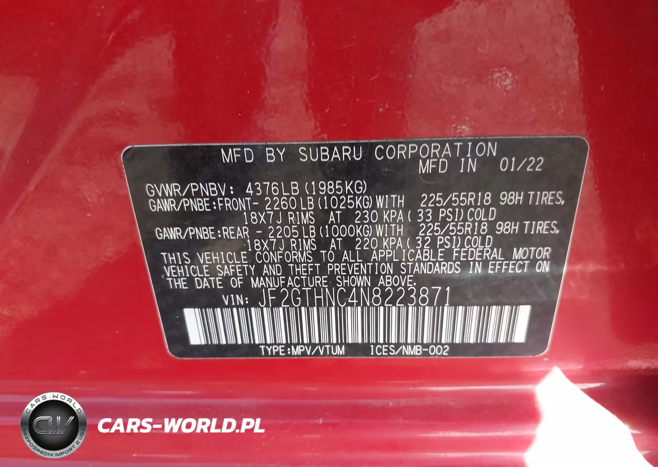 2022 Subaru Crosstrek Limited VIN:JF2GTHNC4N8223871 - 9