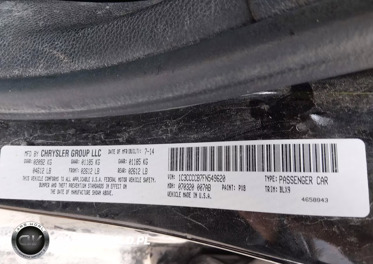 2015 Chrysler 200 C VIN:1C3CCCCB7FN549620 - 9