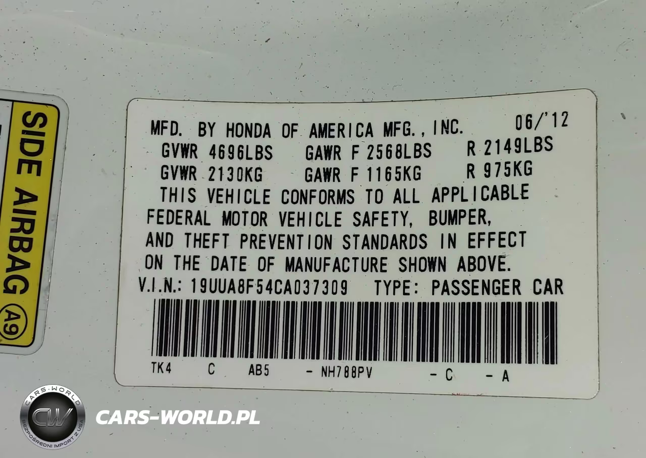 2012 Acura Tl Tech Auto VIN:19UUA8F54CA037309 - 9