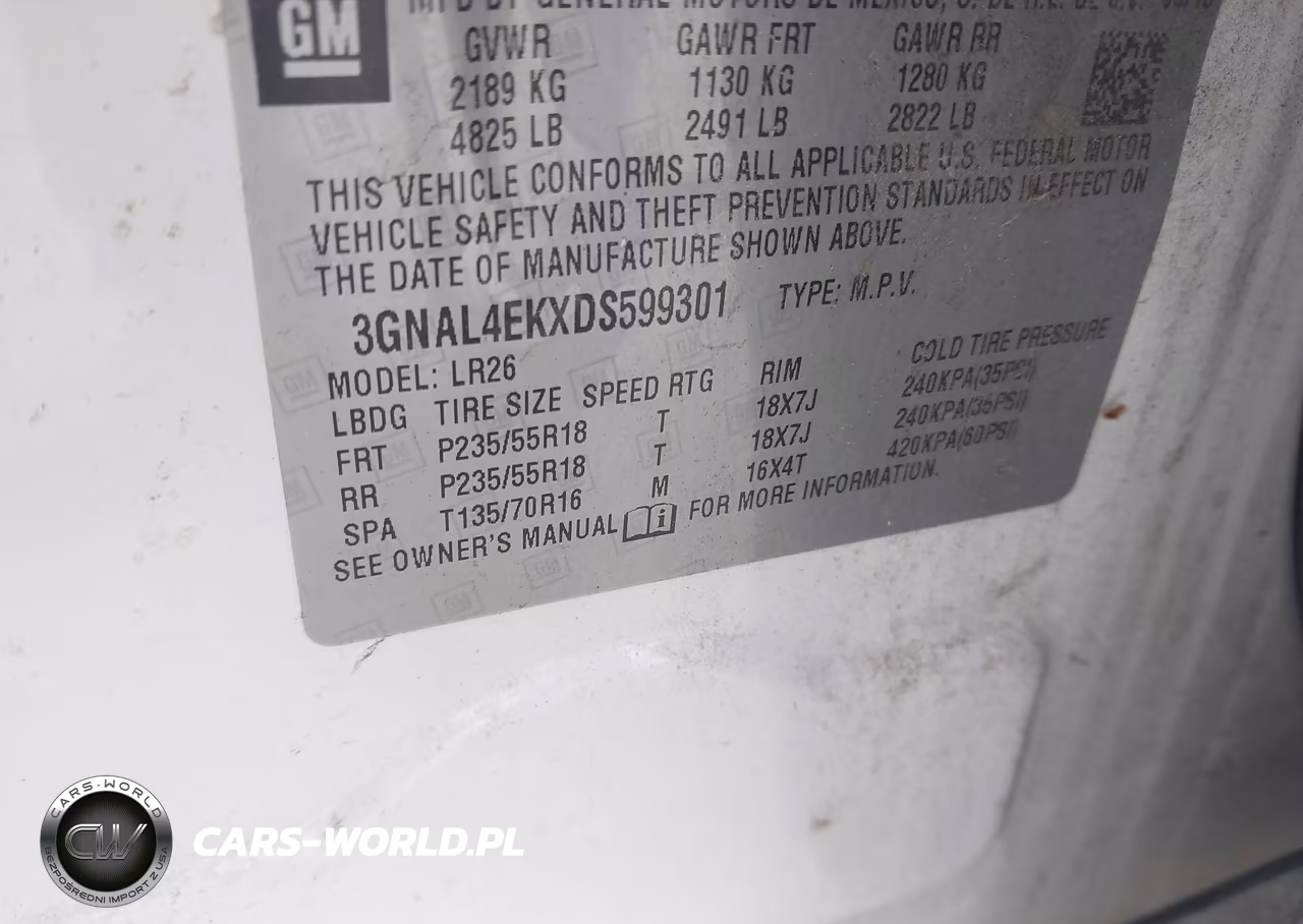 2013 Chevrolet Captiva Sport Ltz VIN:3GNAL4EKXDS599301 - 9