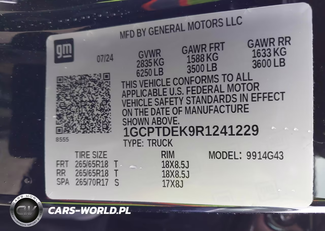 2024 Chevrolet Colorado 4Wd Z71 VIN:1GCPTDEK9R1241229 - 9