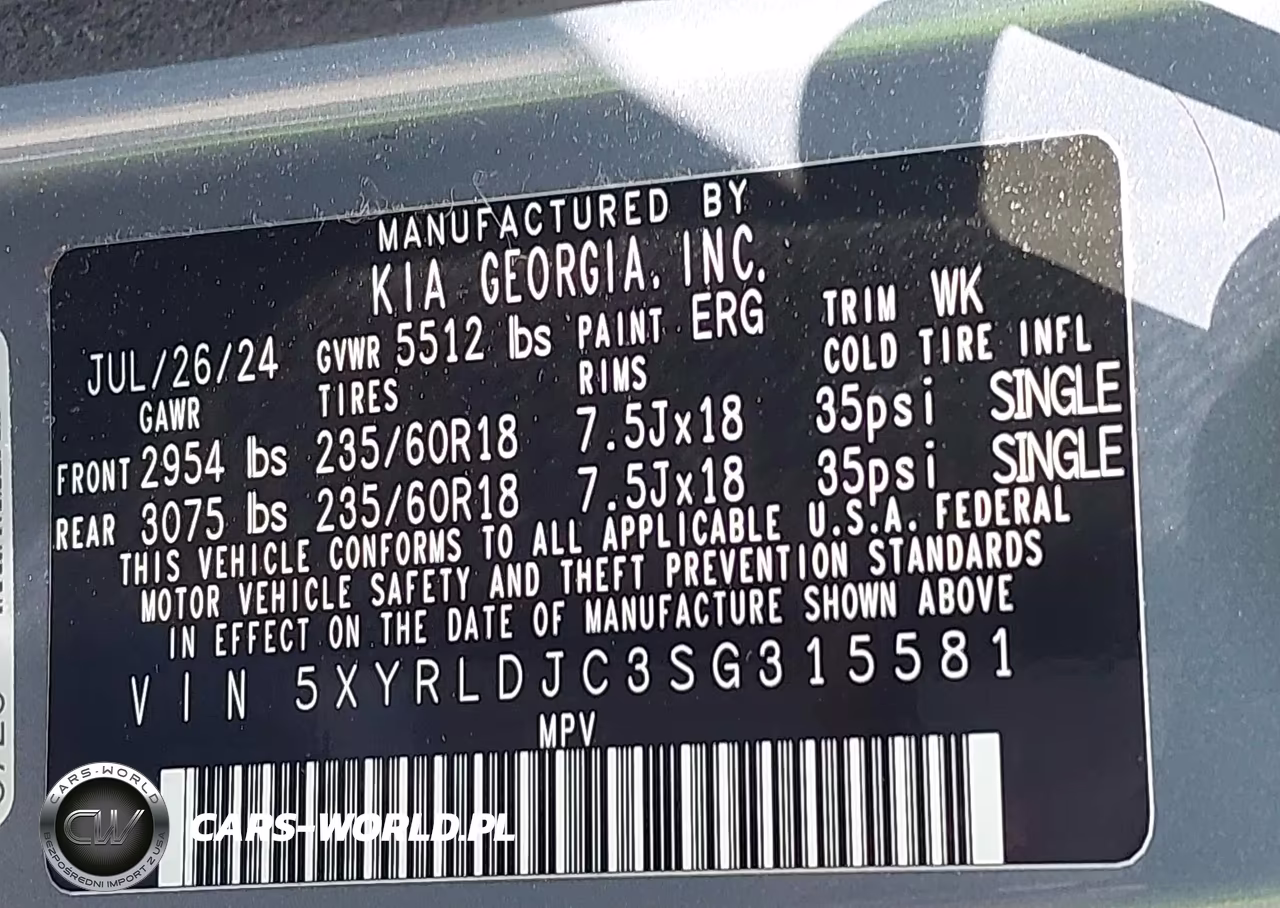 2025 Kia Sorento S VIN:5XYRLDJC3SG315581 - 9