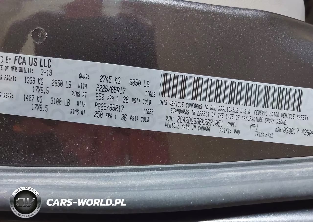 2019 Dodge Grand Caravan Se VIN:2C4RDGBG6KR671051 - 9