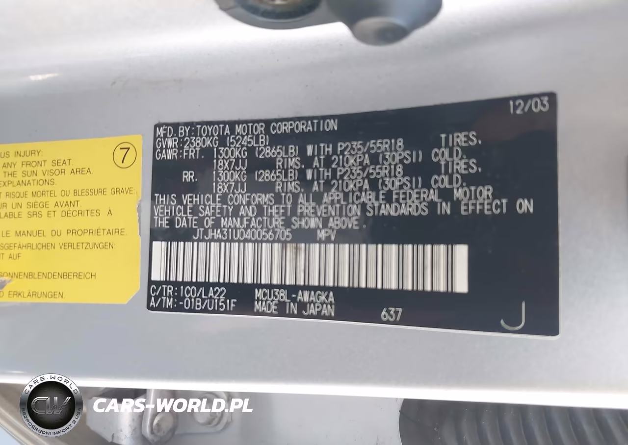 2004 Lexus Rx 330 VIN:JTJHA31U040056705 - 9