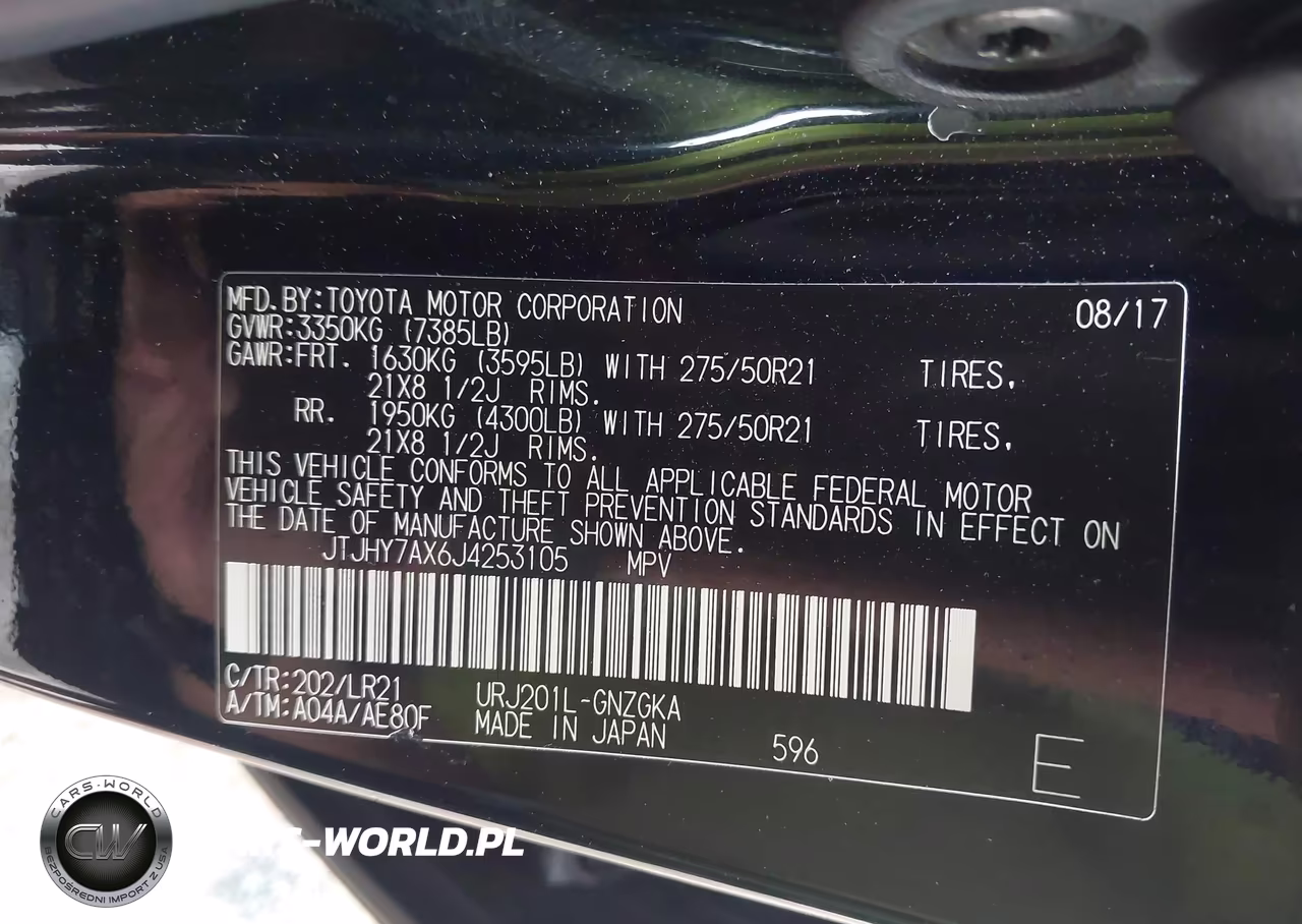 2018 Lexus Lx 570 Three-Row VIN:JTJHY7AX6J4253105 - 9