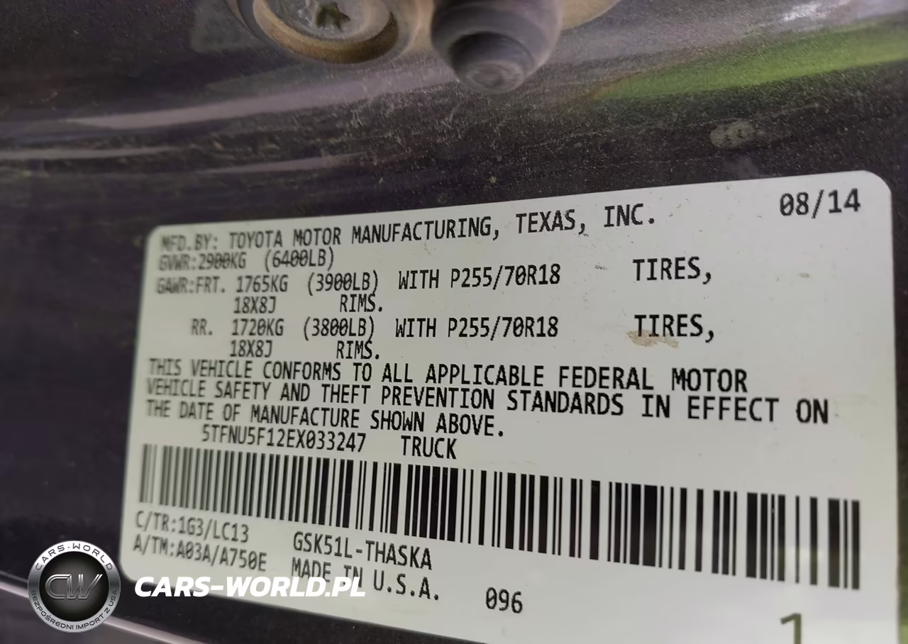 2014 Toyota Tundra Sr V6 VIN:5TFNU5F12EX033247 - 9