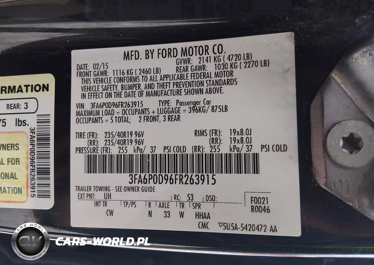 2015 Ford Fusion Titanium VIN:3FA6P0D96FR263915 - 9