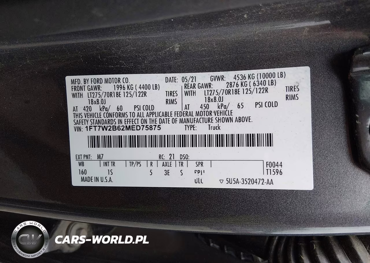 2021 Ford F-250 Xl VIN:1FT7W2B62MED75875 - 9