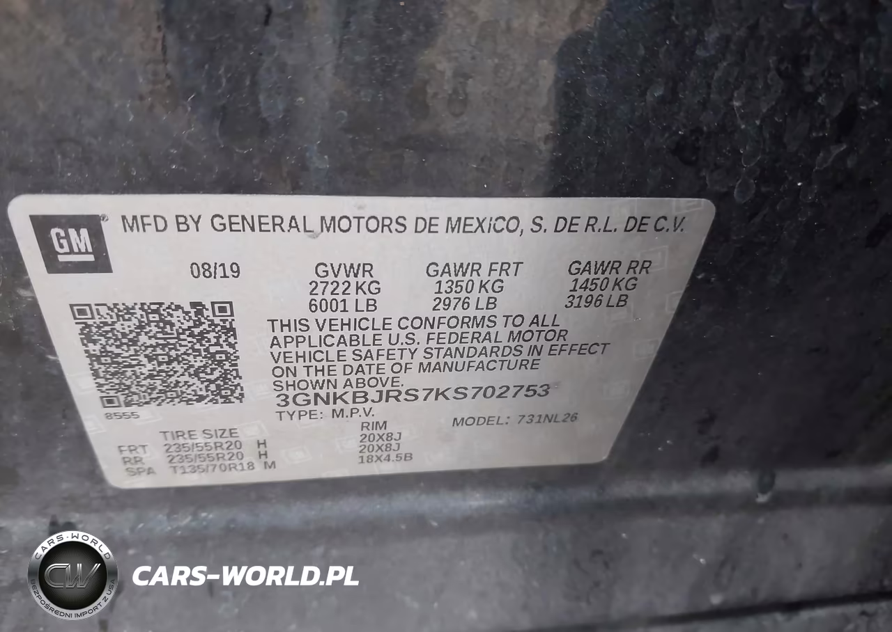 2019 Chevrolet Blazer Rs VIN:3GNKBJRS7KS702753 - 9