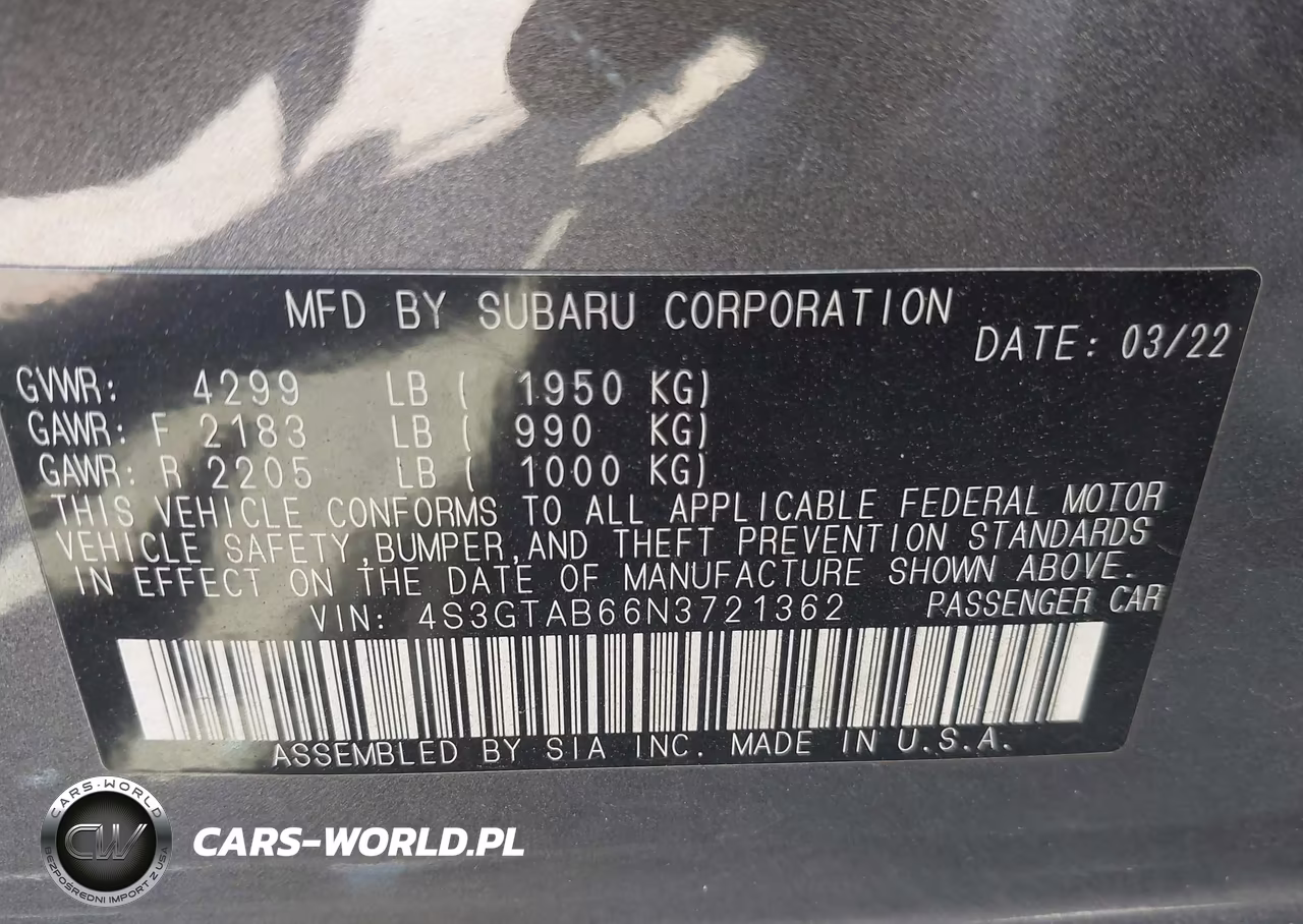 2022 Subaru Impreza Base 5-Door VIN:4S3GTAB66N3721362 - 9