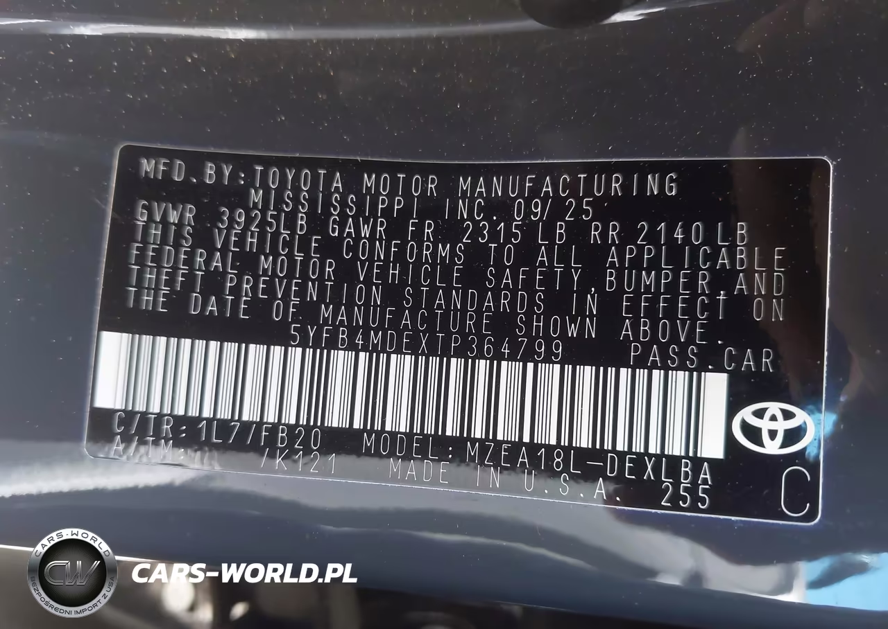 2026 Toyota Corolla Le VIN:5YFB4MDEXTP364799 - 9