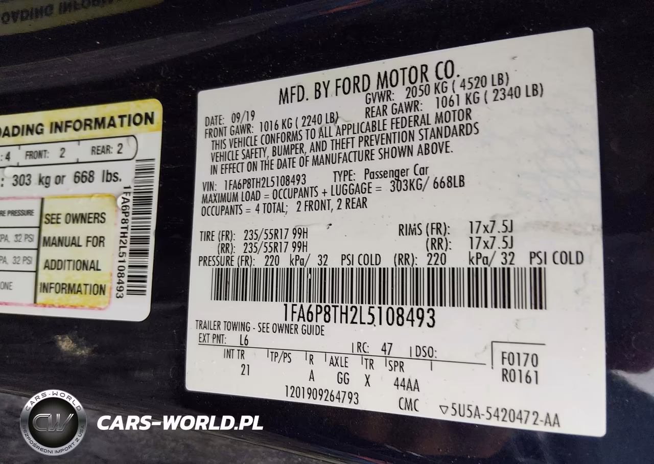 2020 Ford Mustang Ecoboost Fastback VIN:1FA6P8TH2L5108493 - 9