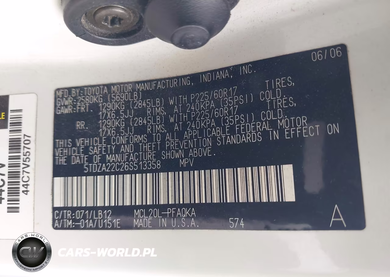 2006 Toyota Sienna Xle Limited VIN:5TDZA22C26S513358 - 9