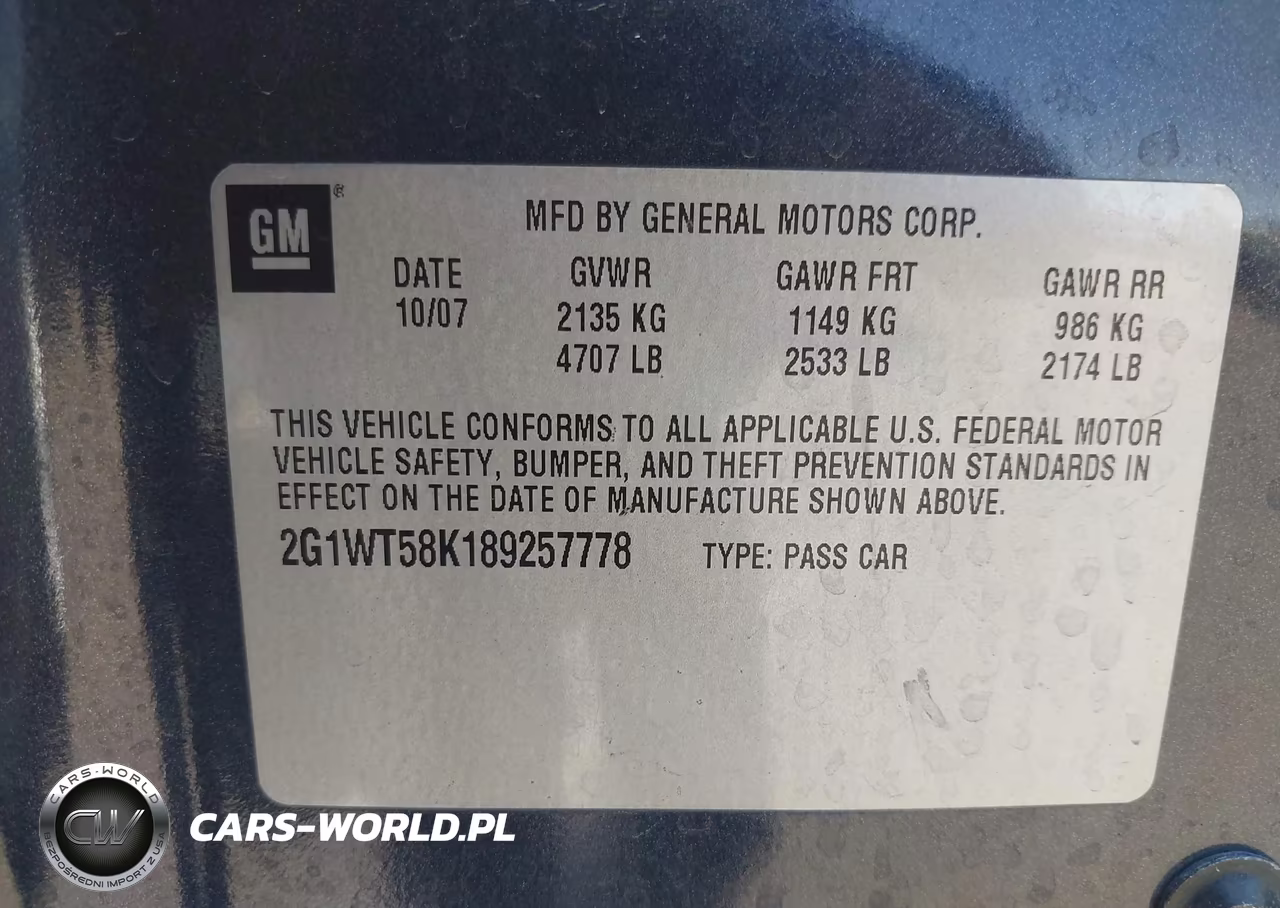 2008 Chevrolet Impala Lt VIN:2G1WT58K189257778 - 9