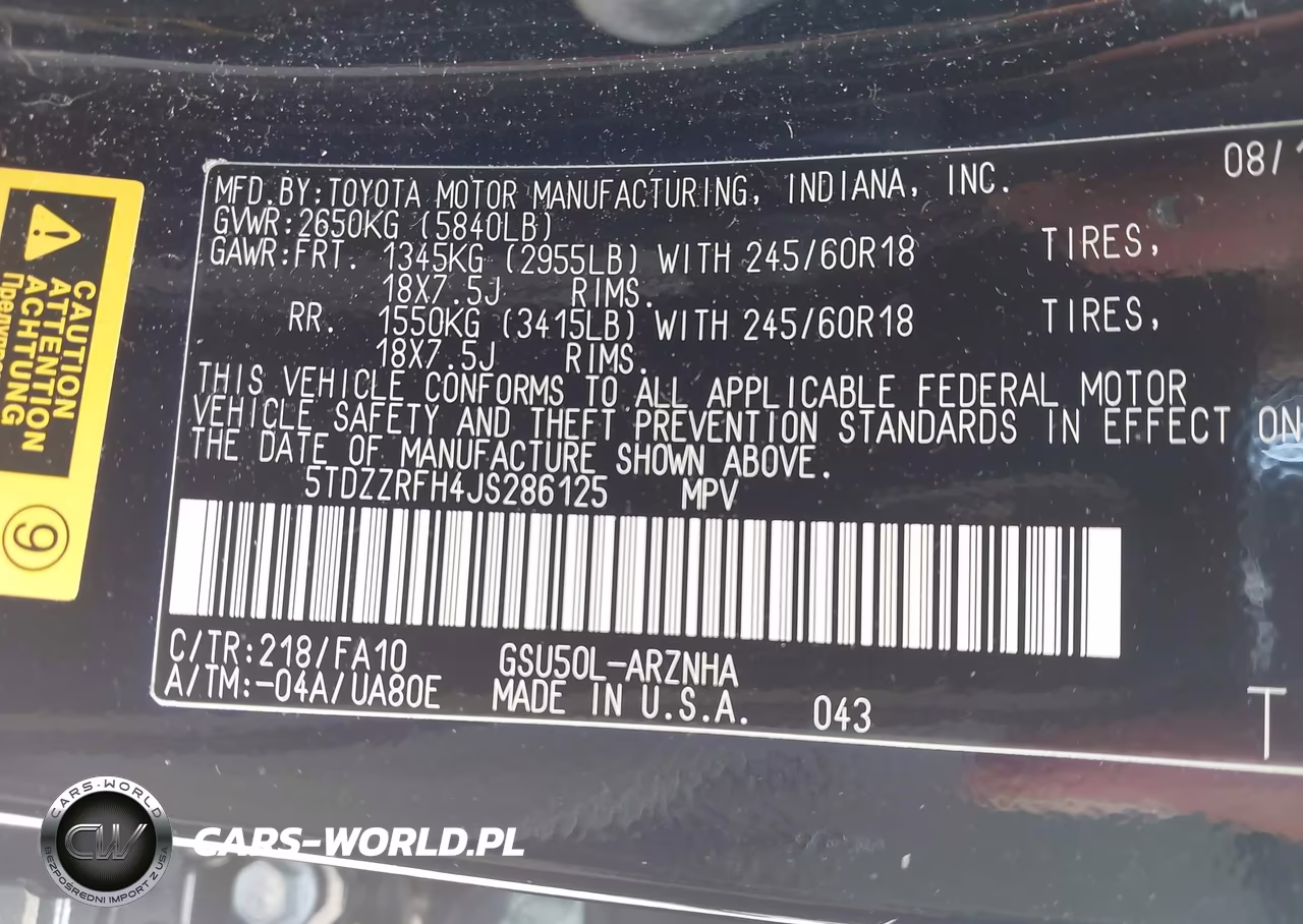 2018 Toyota Highlander Le Plus VIN:5TDZZRFH4JS286125 - 9