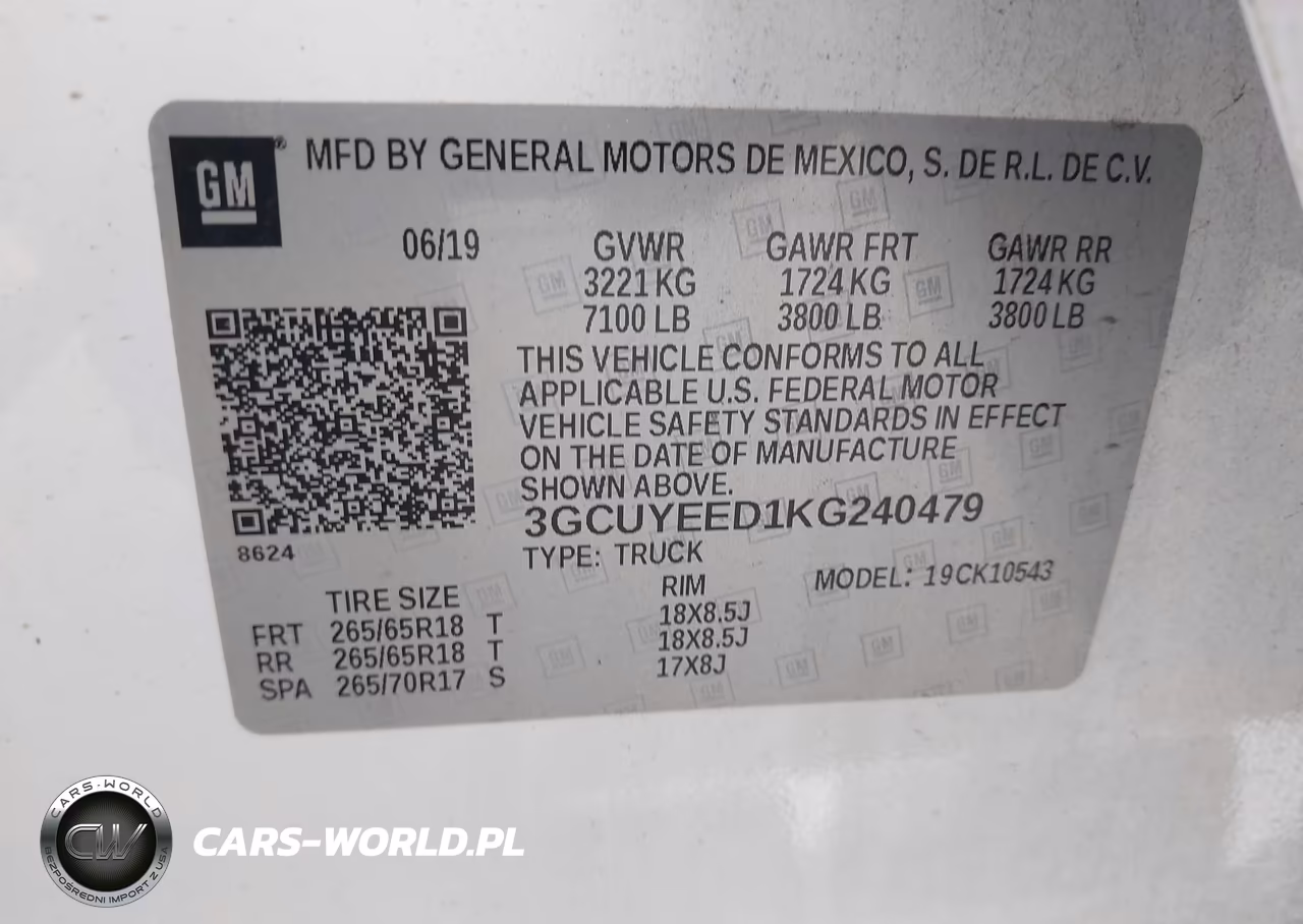 2019 Chevrolet Silverado 1500 Rst VIN:3GCUYEED1KG240479 - 9