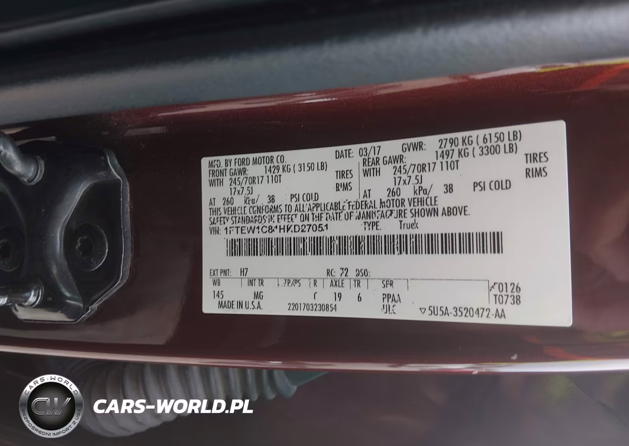 2017 Ford F-150 Xlt VIN:1FTEW1C81HKD27051 - 9