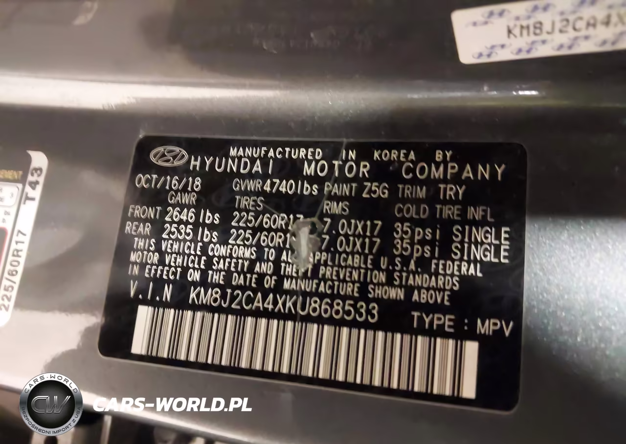 2019 Hyundai Tucson Se VIN:KM8J2CA4XKU868533 - 9