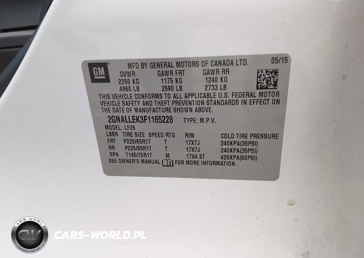 2015 Chevrolet Equinox L VIN:2GNALLEK3F1165228 - 9