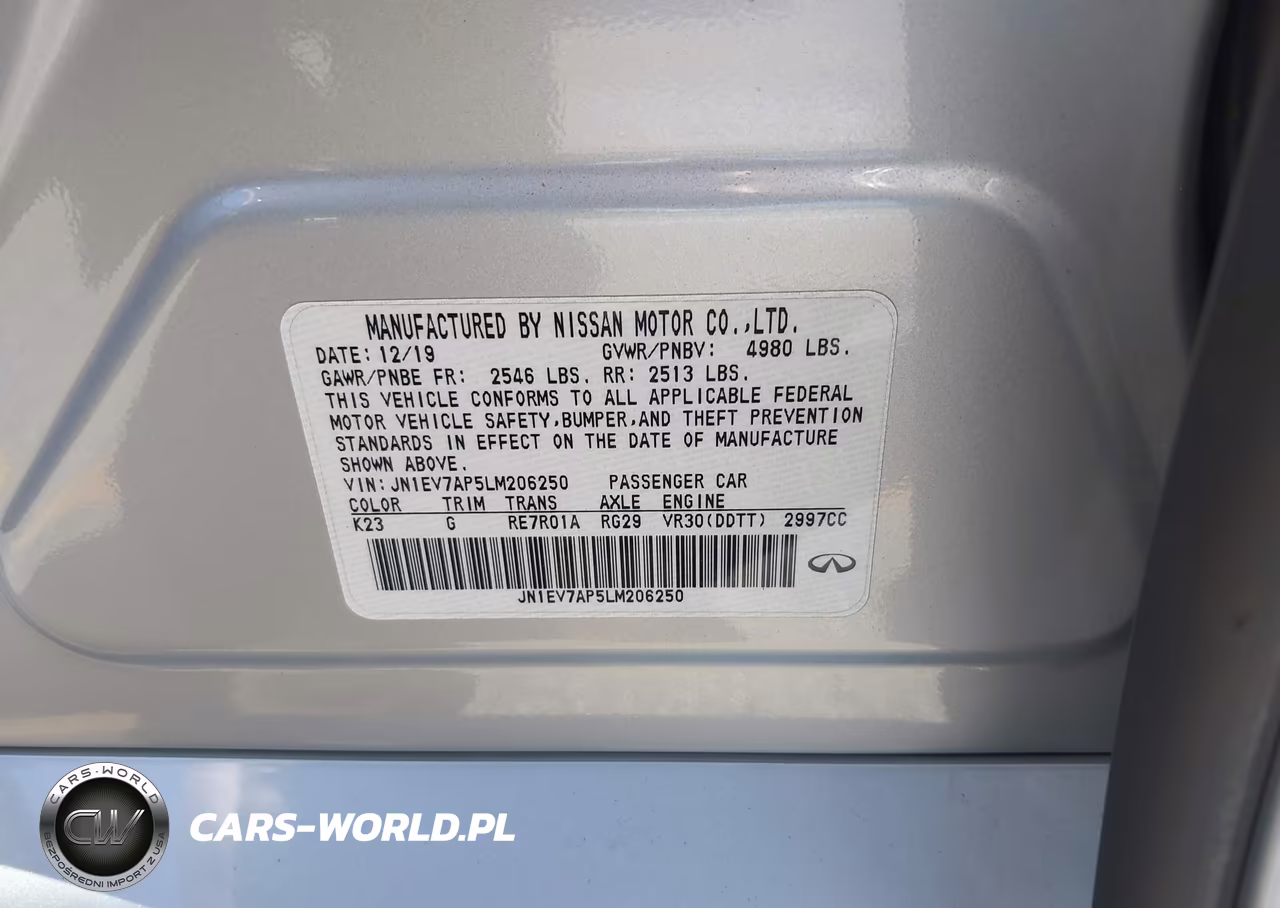 2020 Infiniti Q50 Luxe VIN:JN1EV7AP5LM206250 - 9