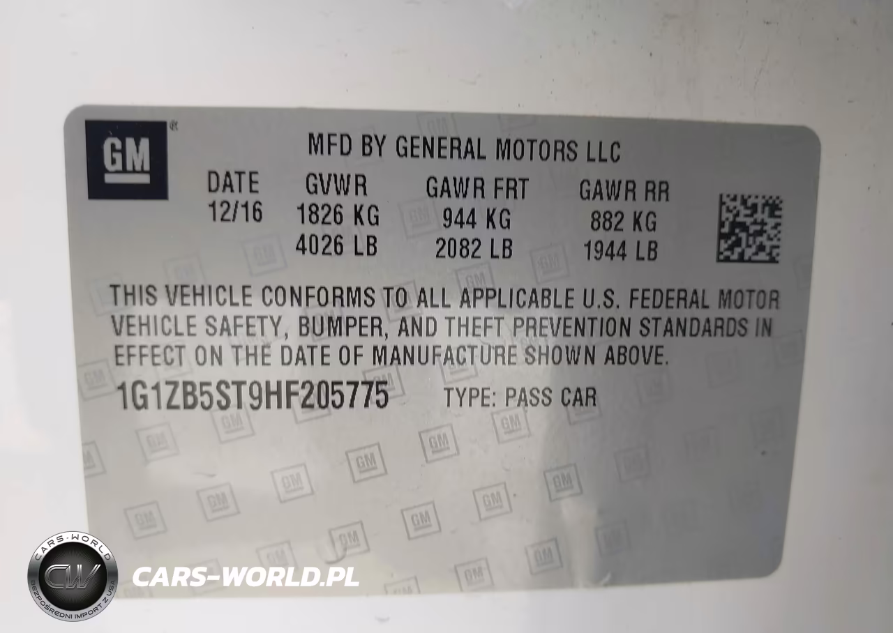2017 Chevrolet Malibu Ls VIN:1G1ZB5ST9HF205775 - 9