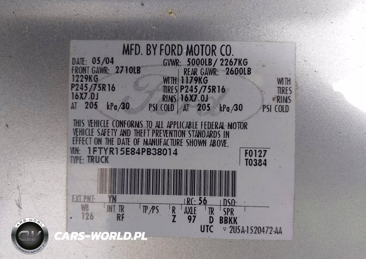 2004 Ford Ranger Xlt VIN:1FTYR15E84PB38014 - 9