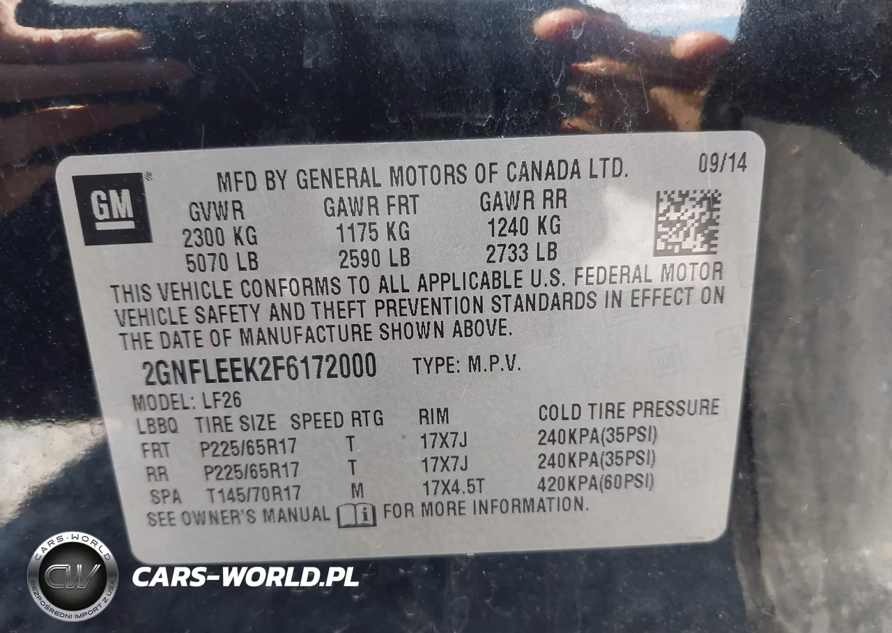 2015 Chevrolet Equinox Ls VIN:2GNFLEEK2F6172000 - 9