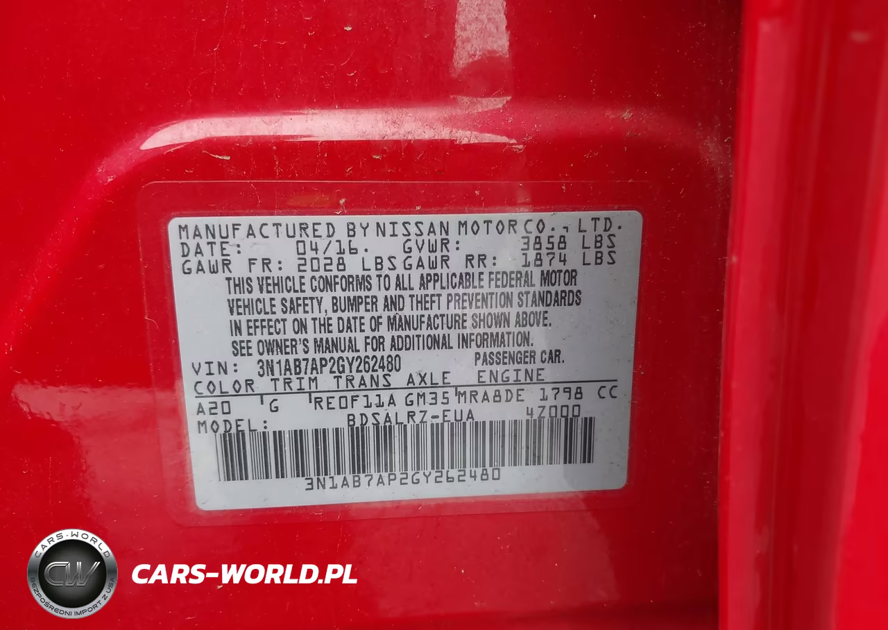 2016 Nissan Sentra Fe+ S-S-Sl-Sr-Sv VIN:3N1AB7AP2GY262480 - 9