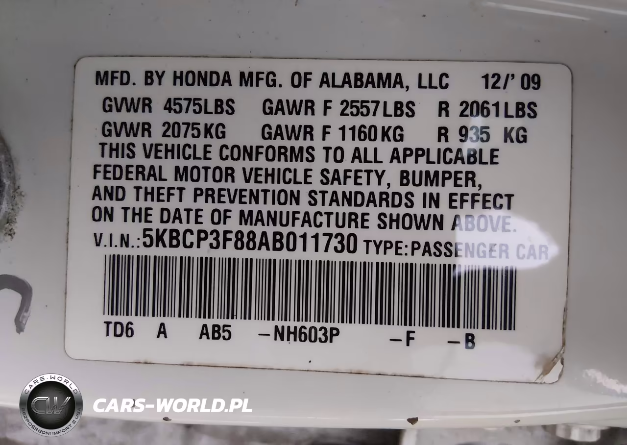 2010 Honda Accord 3.5 Ex-L VIN:5KBCP3F88AB011730 - 9