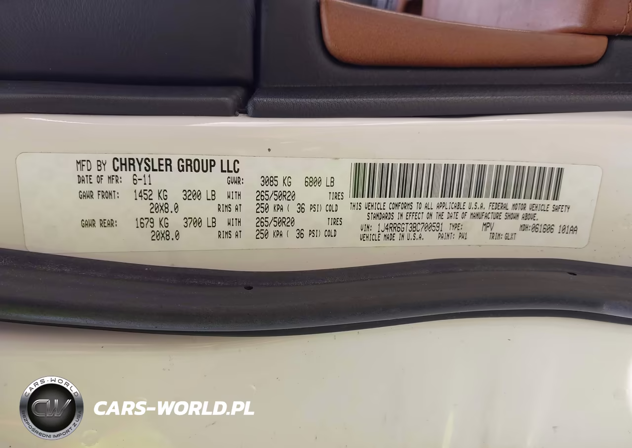 2011 Jeep Grand Cherokee Overland VIN:1J4RR6GT3BC700591 - 9
