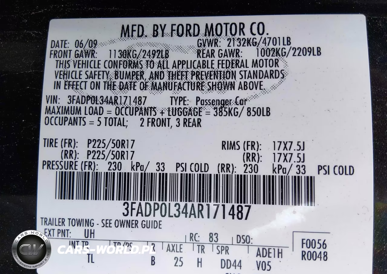 2010 Ford Fusion Hybrid VIN:3FADP0L34AR171487 - 9