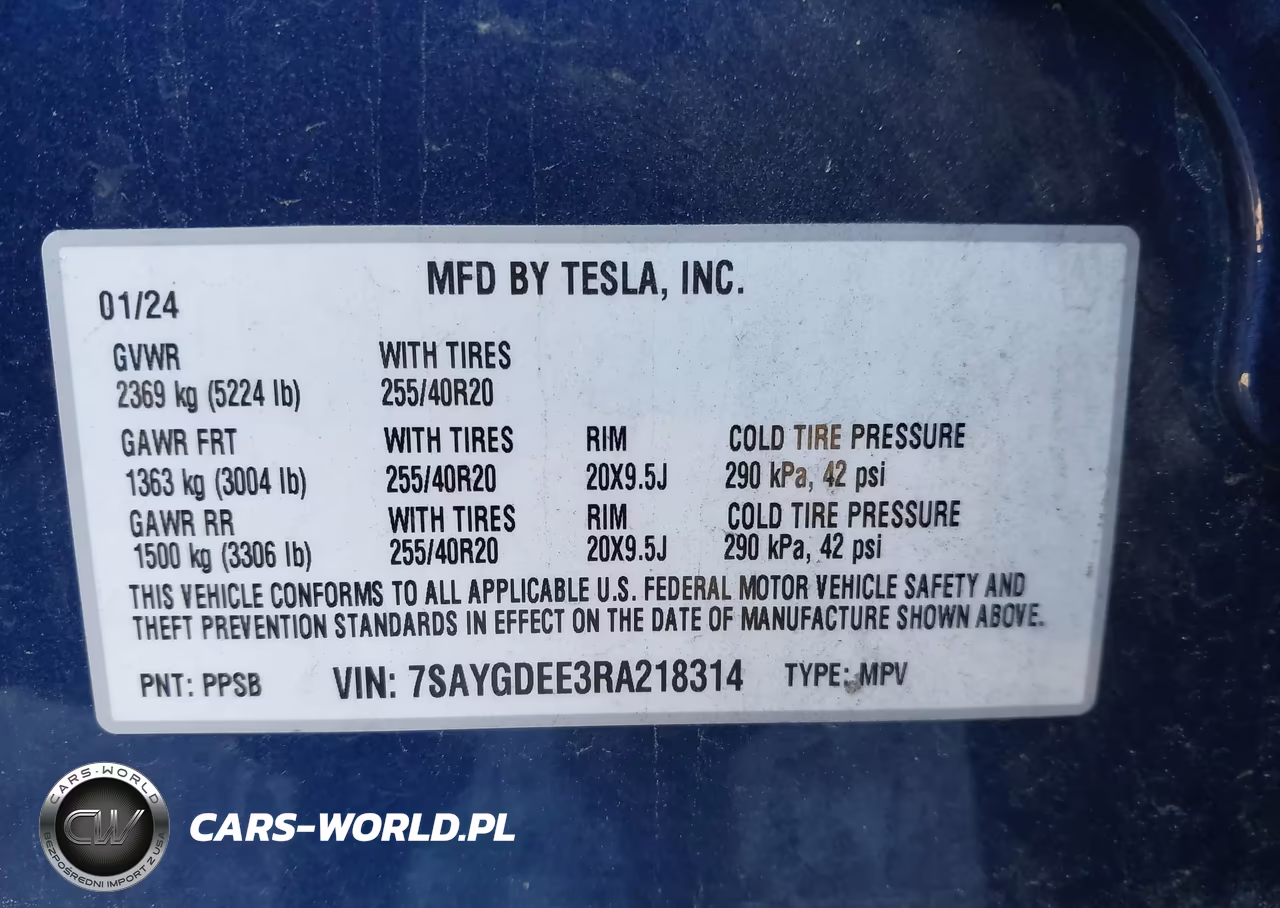 2024 Tesla Model Y Long Range Dual Motor All-Wheel Drive VIN:7SAYGDEE3RA218314 - 9