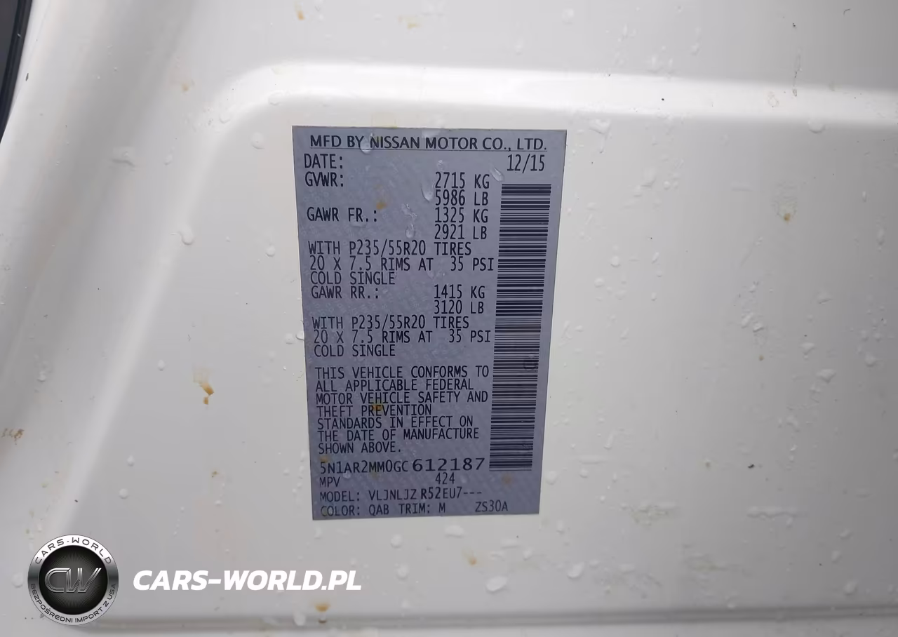 2016 Nissan Pathfinder Platinum VIN:5N1AR2MM0GC612187 - 9