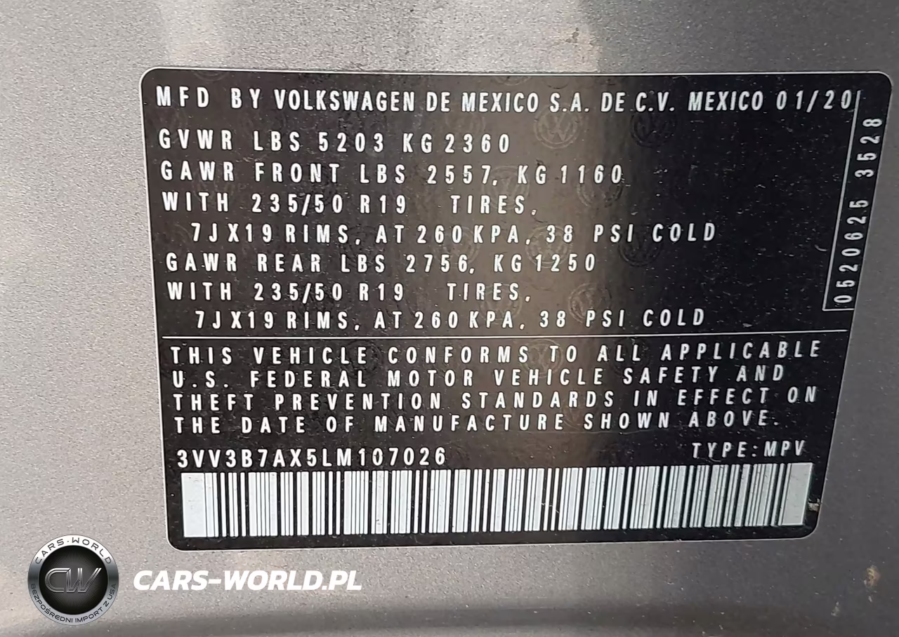 2020 Volkswagen Tiguan 2.0T Se-2.0T Se R-Line Black-2.0T Sel VIN:3VV3B7AX5LM107026 - 9