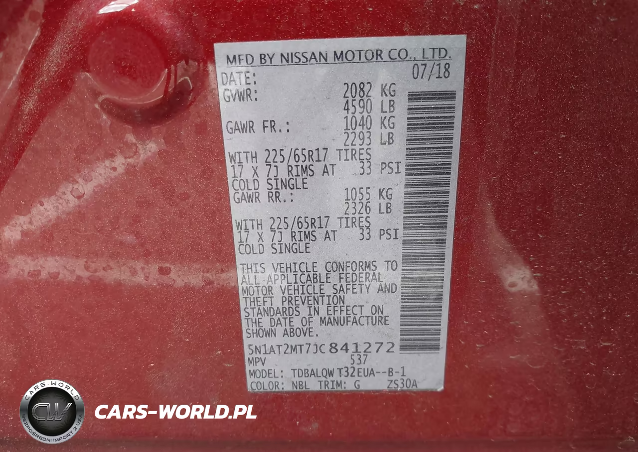 2018 Nissan Rogue Sv VIN:5N1AT2MT7JC841272 - 9