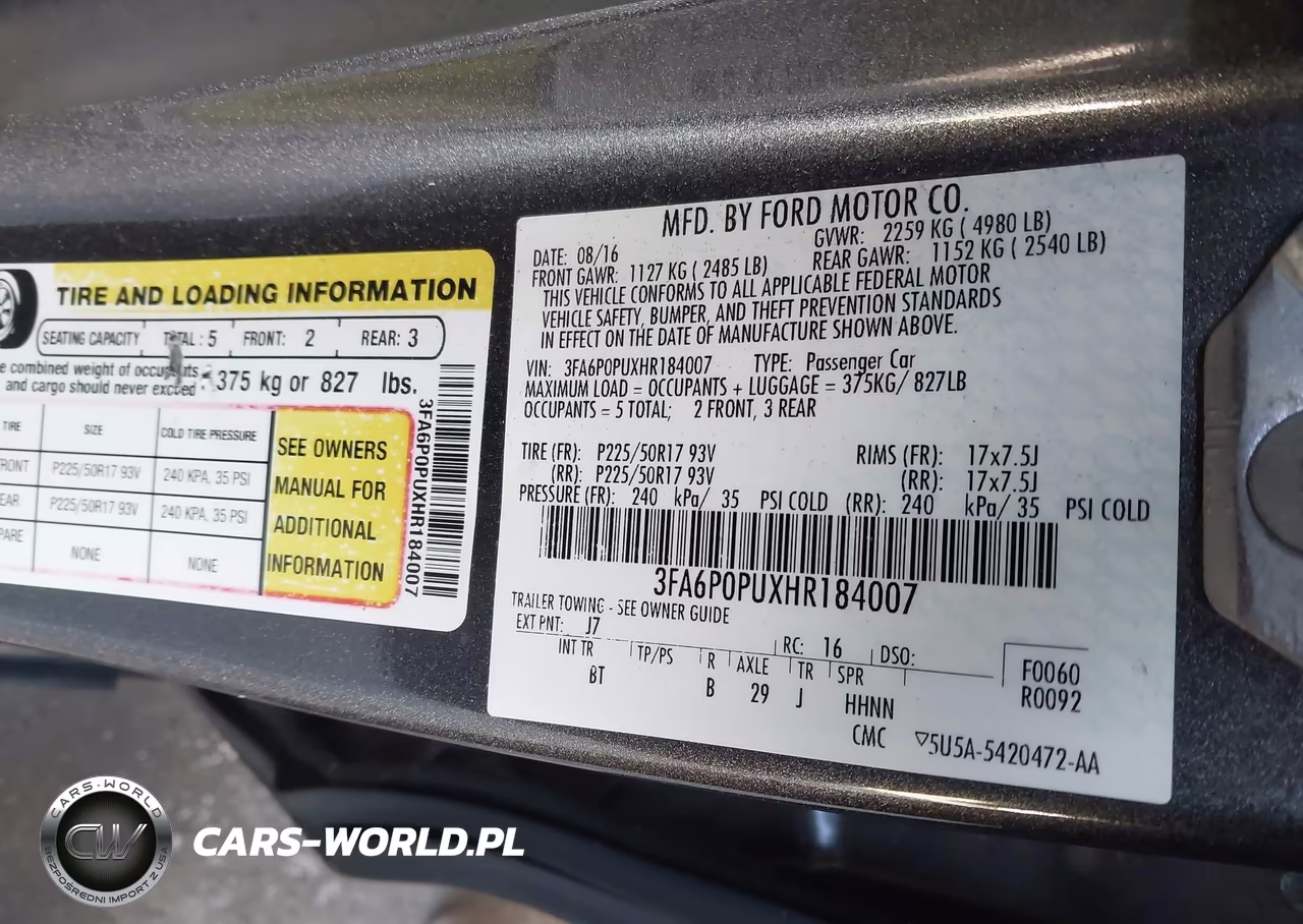 2017 Ford Fusion Energi Se Luxury VIN:3FA6P0PUXHR184007 - 9