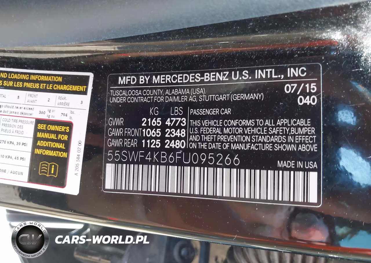 2015 Mercedes-Benz C 300 4Matic VIN:55SWF4KB6FU095266 - 9