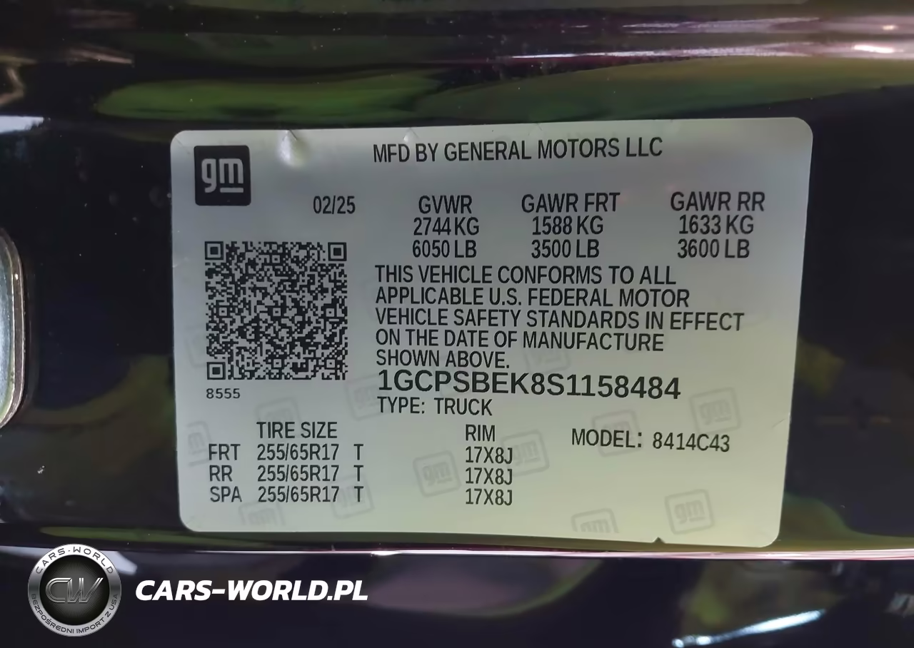 2025 Chevrolet Colorado 2Wd Wt VIN:1GCPSBEK8S1158484 - 9