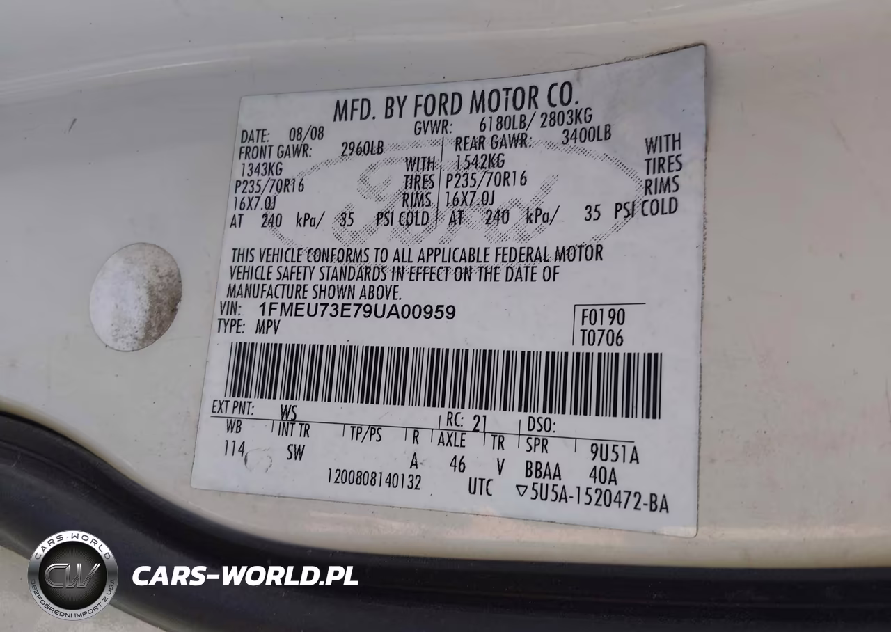 2009 Ford Explorer Xlt VIN:1FMEU73E79UA00959 - 9