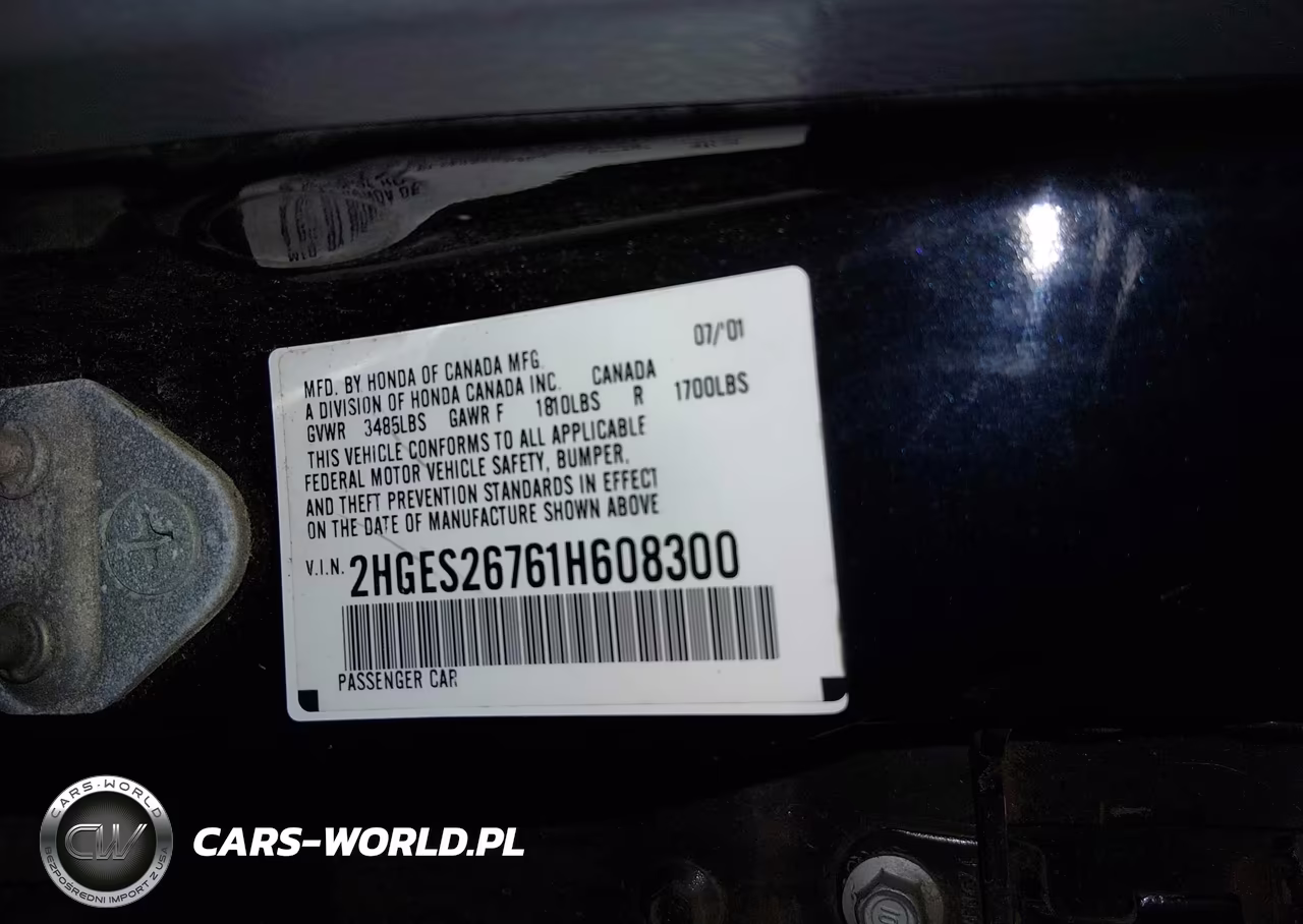 2001 Honda Civic Ex VIN:2HGES26761H608300 - 9