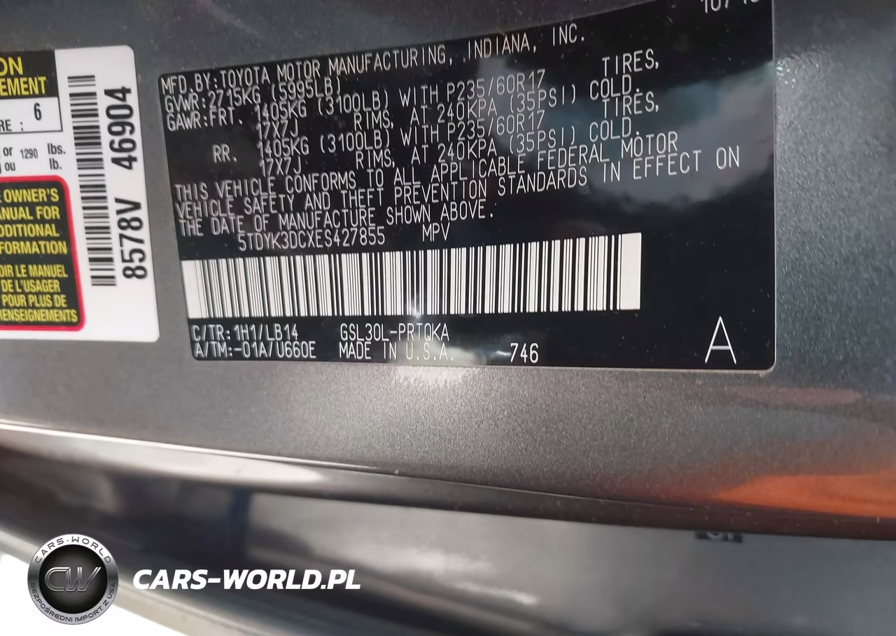 2014 Toyota Sienna Xle V6 8 Passenger VIN:5TDYK3DCXES427855 - 9