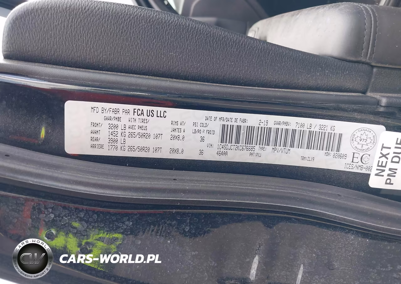 2019 Dodge Durango R-T VIN:1C4SDJCT2KC676685 - 9