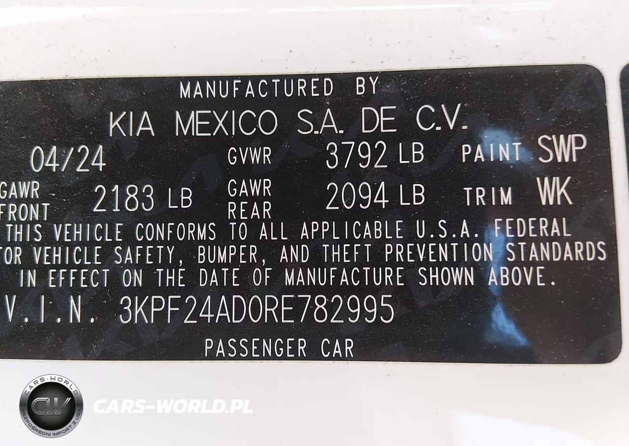 2024 Kia Forte Lxs VIN:3KPF24AD0RE782995 - 9
