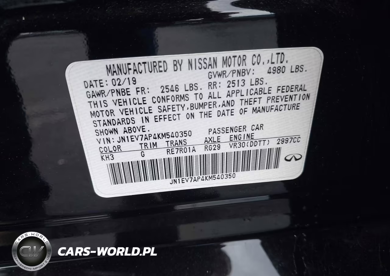 2019 Infiniti Q50 3.0T Sport VIN:JN1EV7AP4KM540350 - 9