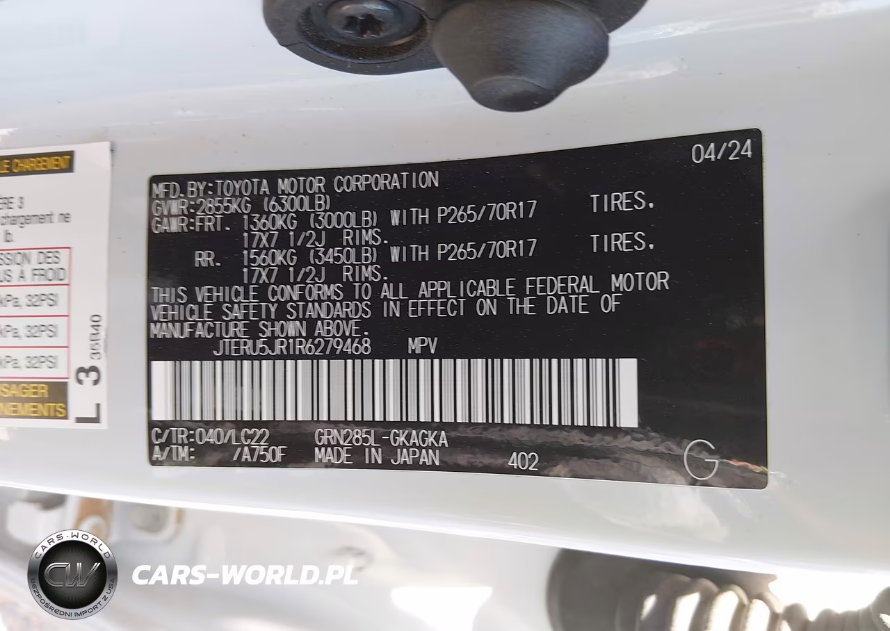 2024 Toyota 4Runner Trd Off Road Premium VIN:JTERU5JR1R6279468 - 9