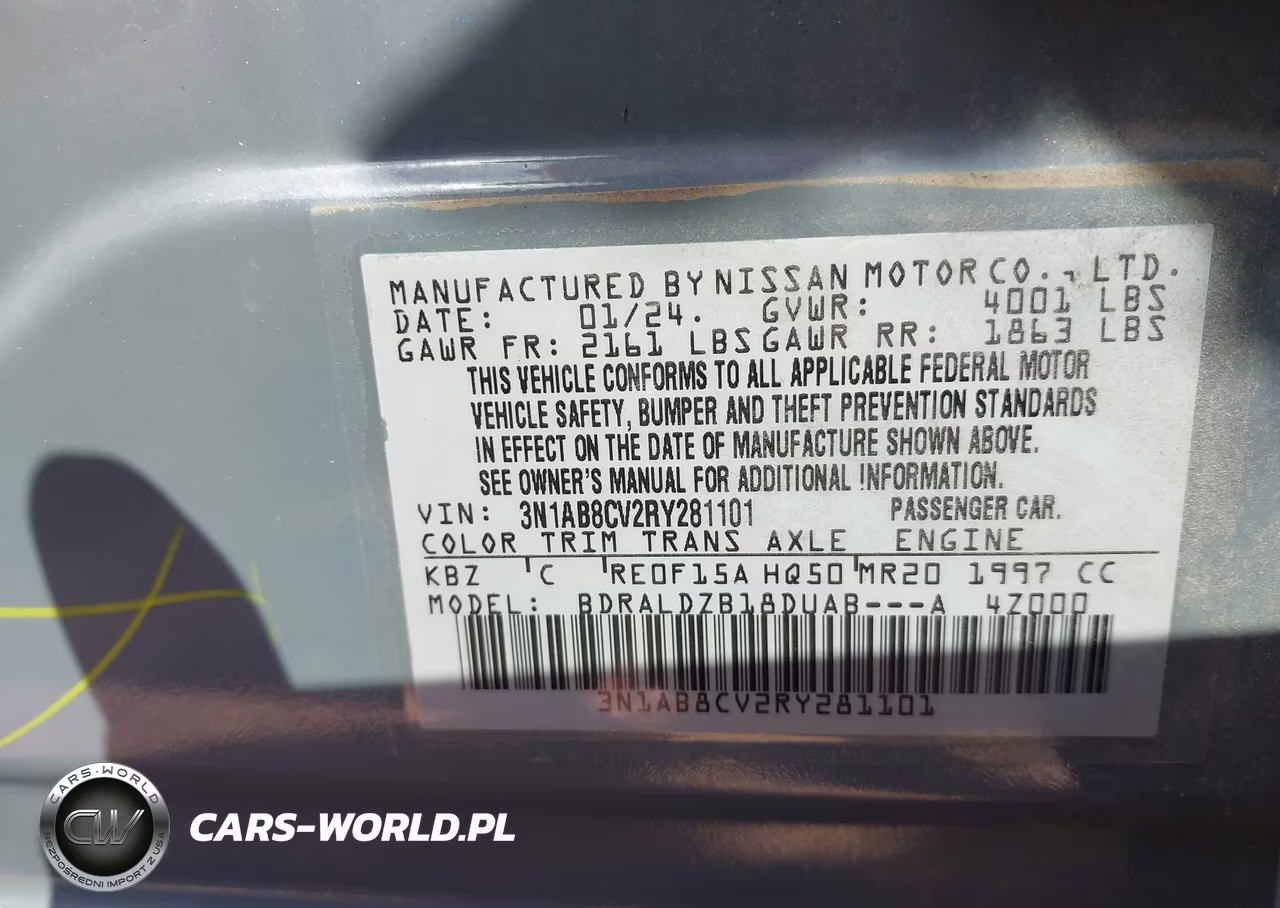 2024 Nissan Sentra Sv Xtronic Cvt VIN:3N1AB8CV2RY281101 - 9
