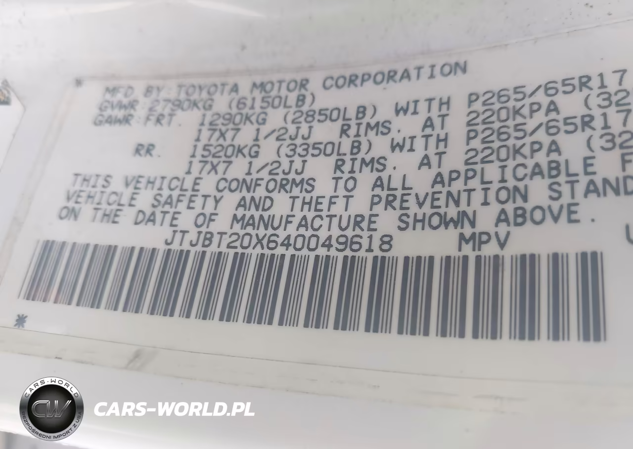 2004 Lexus Gx 470 VIN:JTJBT20X640049618 - 9