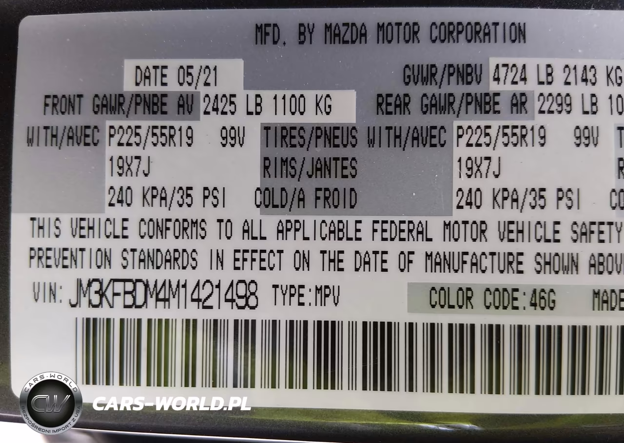 2021 Mazda Cx-5 Grand Touring VIN:JM3KFBDM4M1421498 - 9